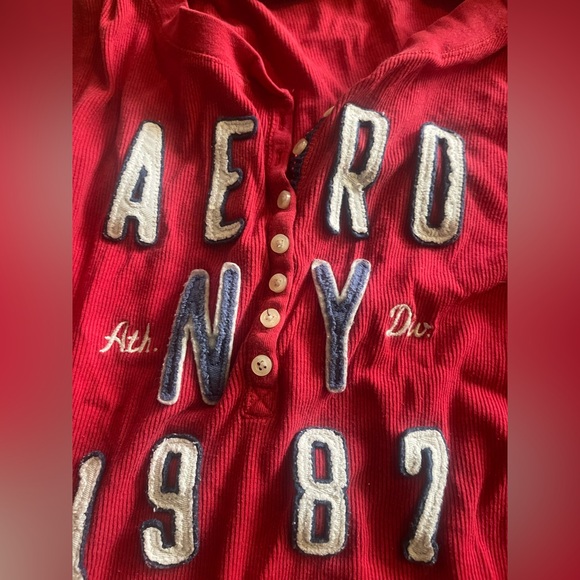 Aeropostale Red Graphic Long Sleeve Tee - Picture 2 of 4